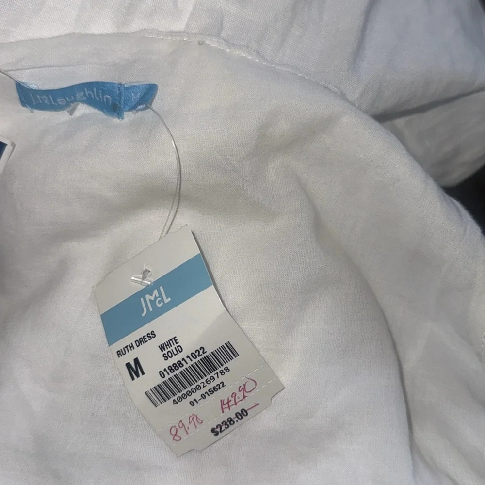 NWT J. McLAUGHLIN Ruth Linen Blend Tiered Maxi Dress Button Down Pockets